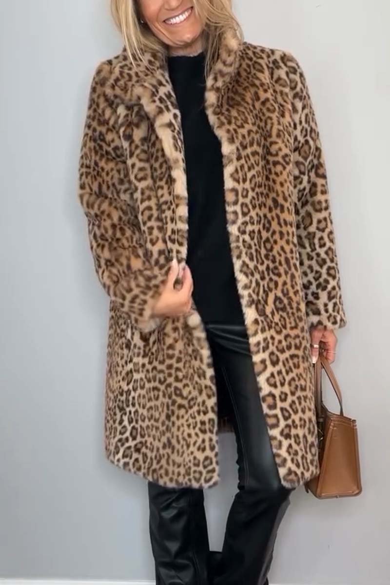 Insulated Winter Coat for Women | Animal Print Autumn Layering