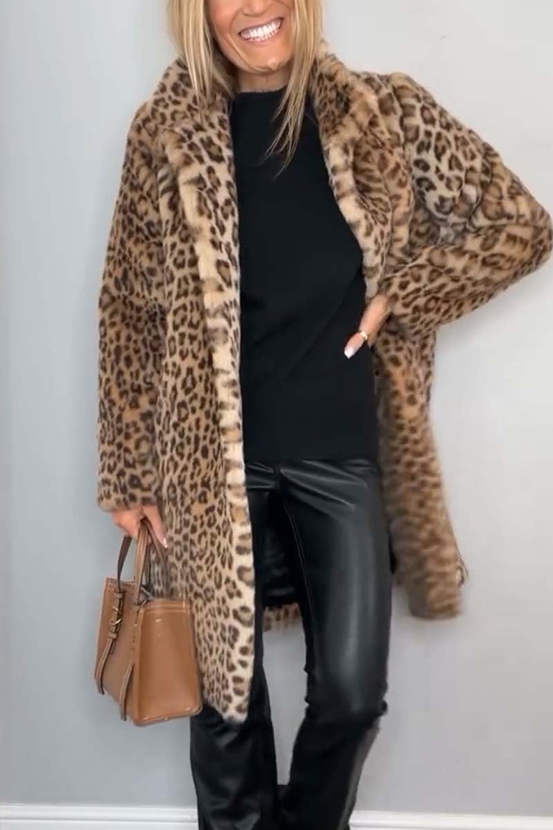Insulated Winter Coat for Women | Animal Print Autumn Layering