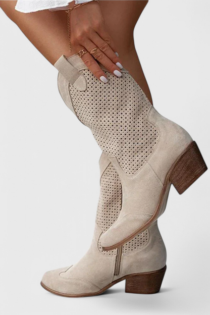 Pointed Toe Western Cowboy Boots for Women | Block Heel Winter Ready Comfort