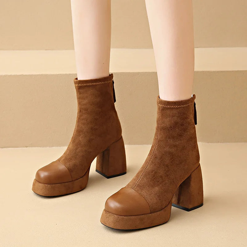 Block Heel Ankle Boots for Women | Side Zip Fall & Winter 2026