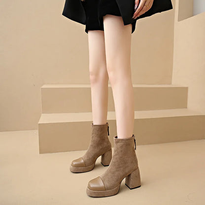 Block Heel Ankle Boots for Women | Side Zip Fall & Winter 2026