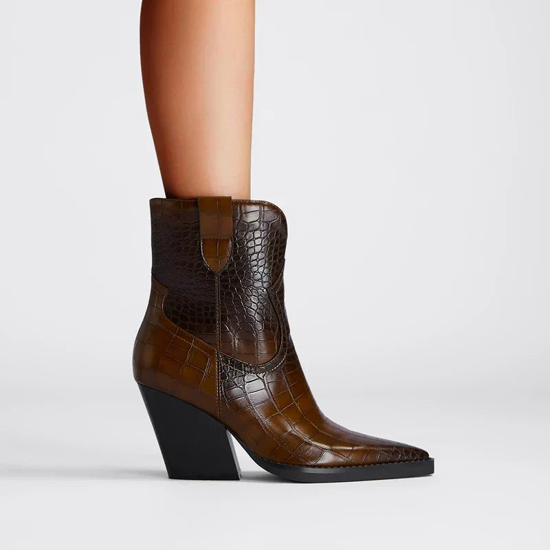 Pointed Toe Ankle Boots for Women | Block Heel Winter Ready Comfort