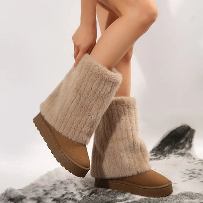 Platform Ankle Boots for Women | Flat Round Toe Winter Ready Comfort