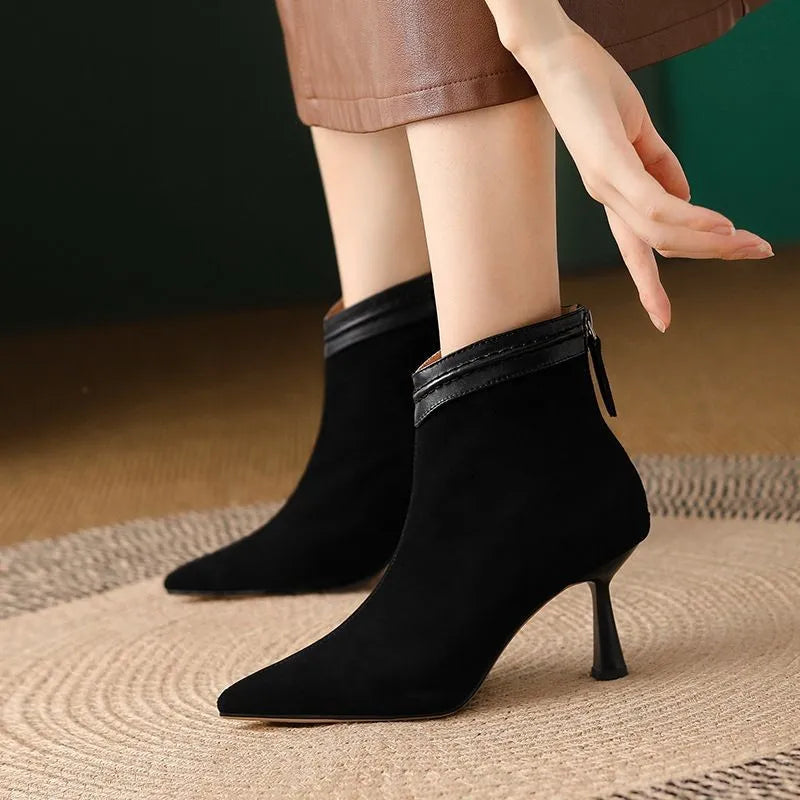 Pointed Toe Ankle Boots for Women | Side Zip Winter Ready Comfort