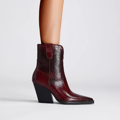 Pointed Toe Ankle Boots for Women | Block Heel Winter Ready Comfort
