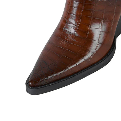 Pointed Toe Ankle Boots for Women | Block Heel Winter Ready Comfort