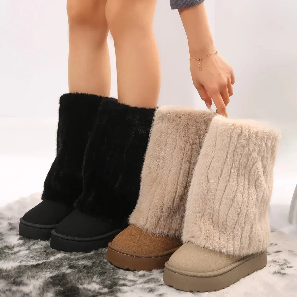 Platform Ankle Boots for Women | Flat Round Toe Winter Ready Comfort