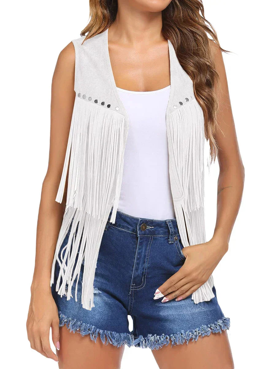 Insulated Puffer Vest for Women | Side Zip Studded Winter Outerwear