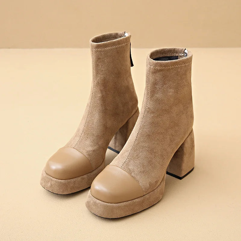 Block Heel Ankle Boots for Women | Side Zip Fall & Winter 2026