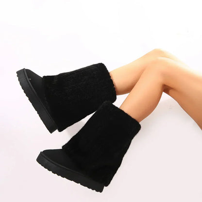 Platform Ankle Boots for Women | Flat Round Toe Winter Ready Comfort