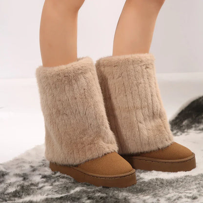 Platform Ankle Boots for Women | Flat Round Toe Winter Ready Comfort