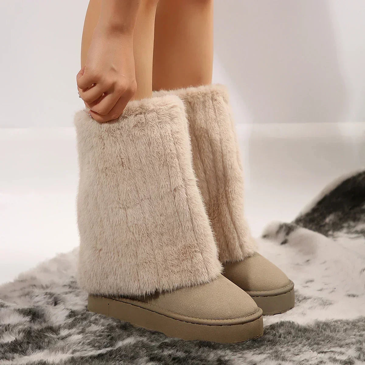 Platform Ankle Boots for Women | Flat Round Toe Winter Ready Comfort