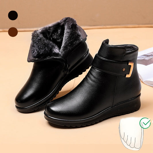 Everyday Ankle Boots for Women | Buckle Strap Warm Winter Style