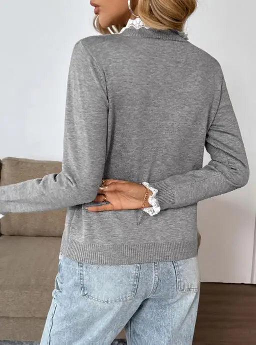 Cosy Sweater for Women | Pull On Button Front Cold Weather Ready