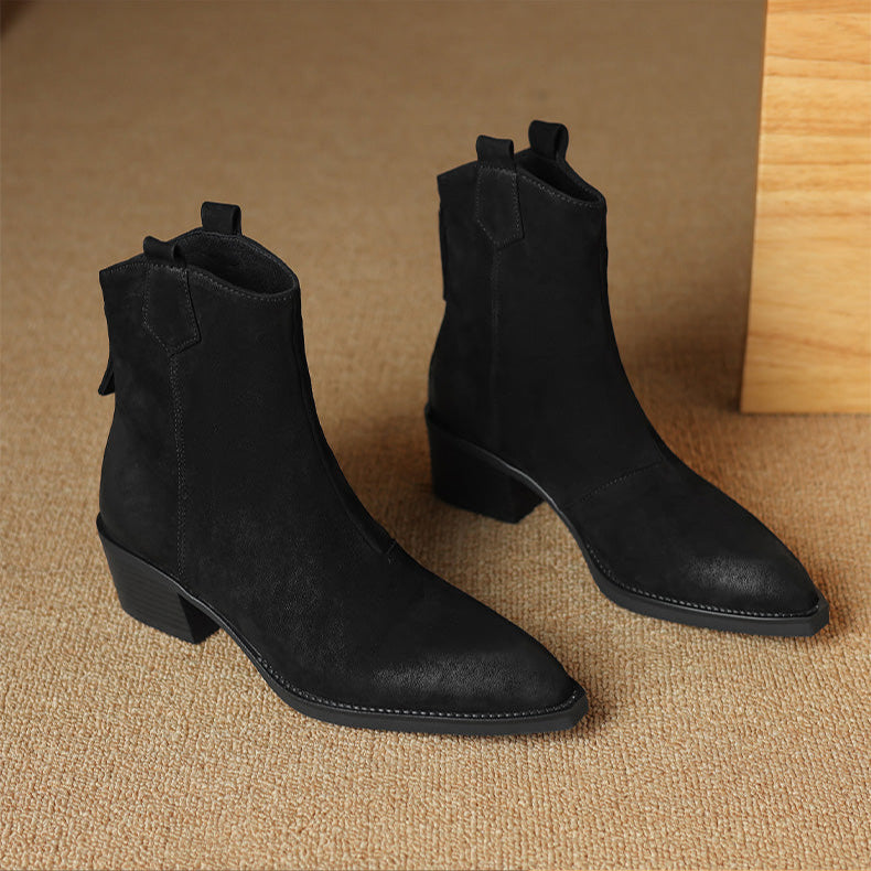 Pointed Toe Ankle Boots for Women | Pull On Block Heel Fall & Winter 2026