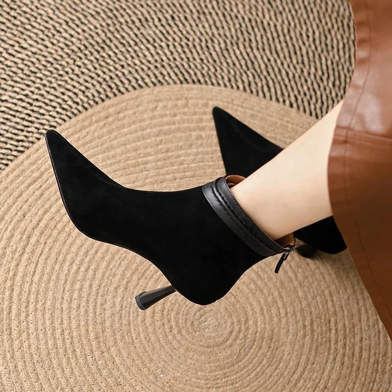 Pointed Toe Ankle Boots for Women | Side Zip Winter Ready Comfort