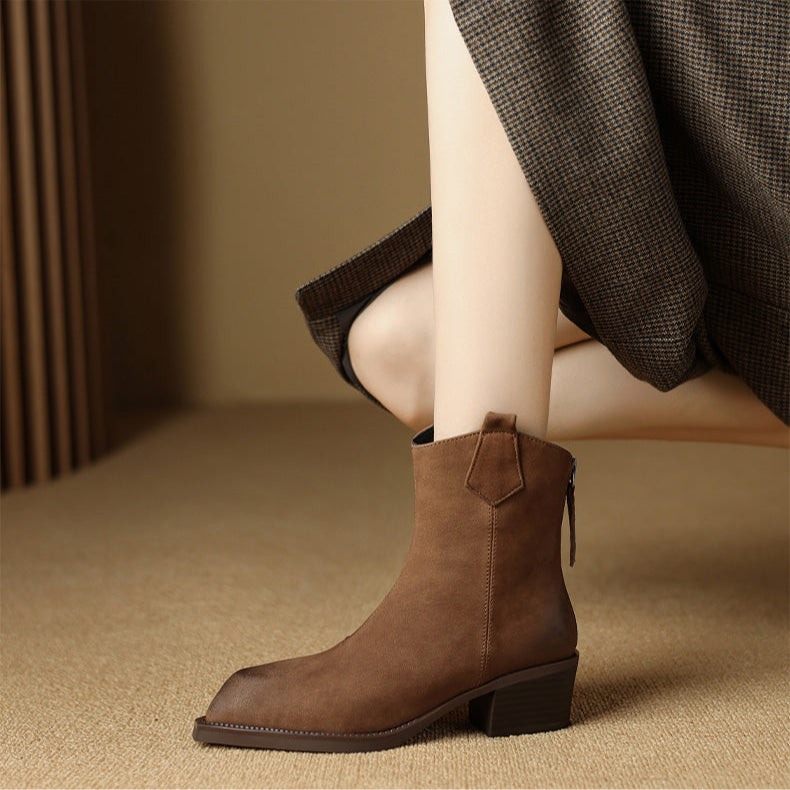 Pointed Toe Ankle Boots for Women | Pull On Block Heel Fall & Winter 2026