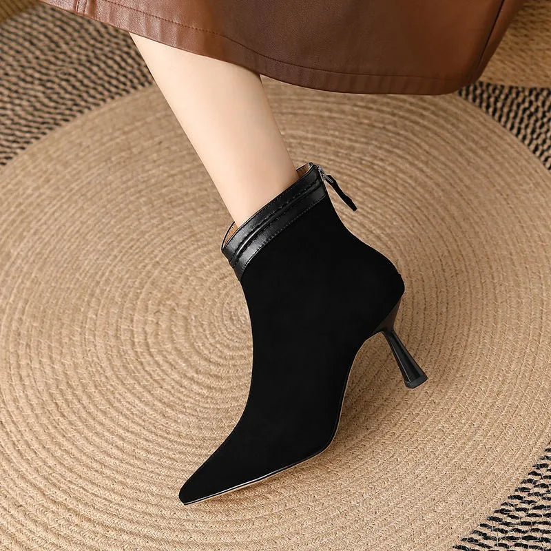 Pointed Toe Ankle Boots for Women | Side Zip Winter Ready Comfort