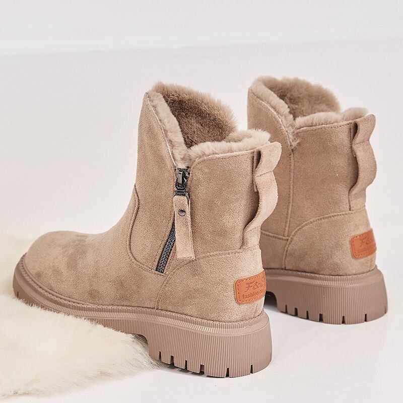 Insulated Ankle Boots for Women | Side Zip Round Toe Fall Booties