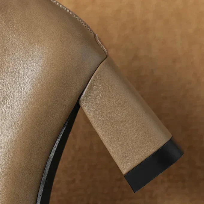 Pointed Toe Ankle Boots for Women | Block Heel Warm Winter Style