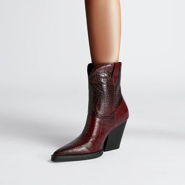 Pointed Toe Ankle Boots for Women | Block Heel Winter Ready Comfort