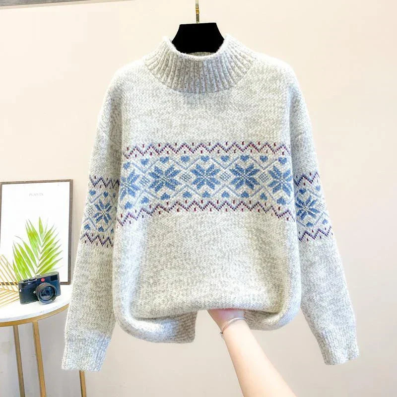 Pink Turtleneck Sweater for Women | Ribbed Autumn Layering