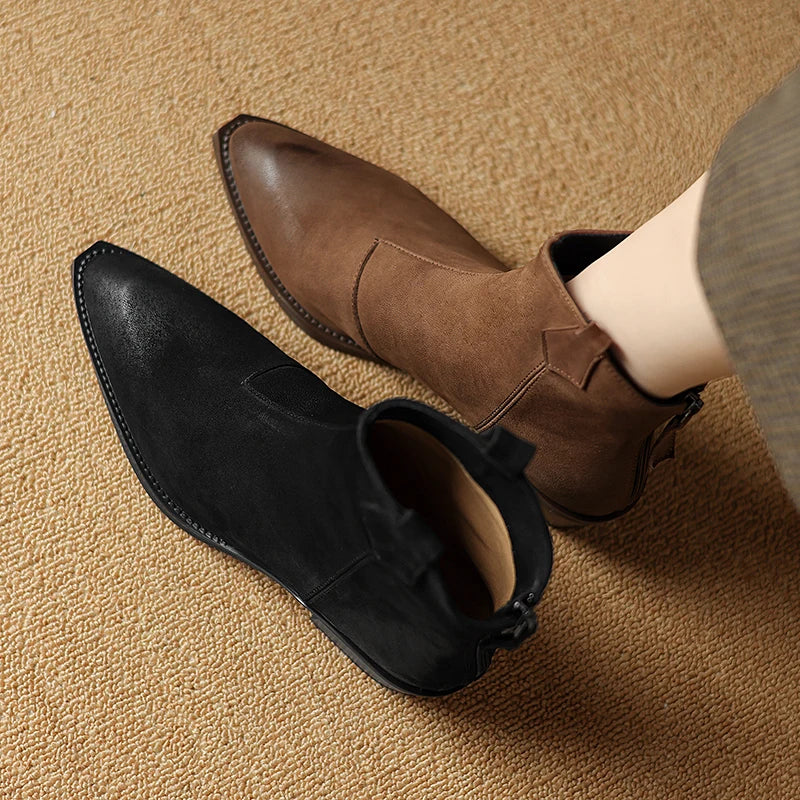 Pointed Toe Ankle Boots for Women | Pull On Block Heel Fall & Winter 2026