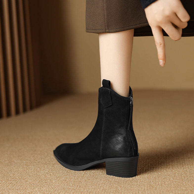 Pointed Toe Ankle Boots for Women | Pull On Block Heel Fall & Winter 2026