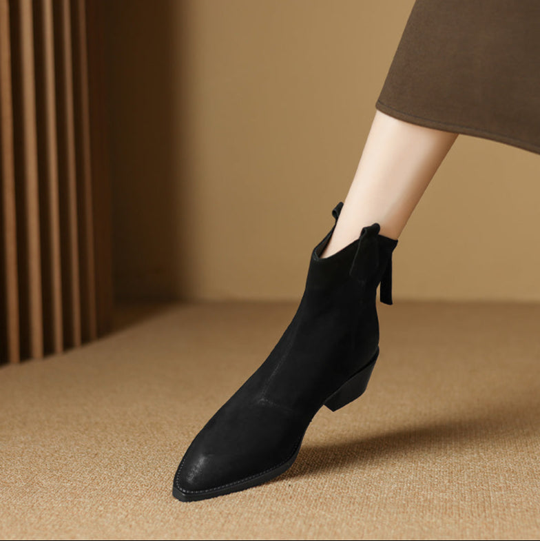 Pointed Toe Ankle Boots for Women | Pull On Block Heel Fall & Winter 2026