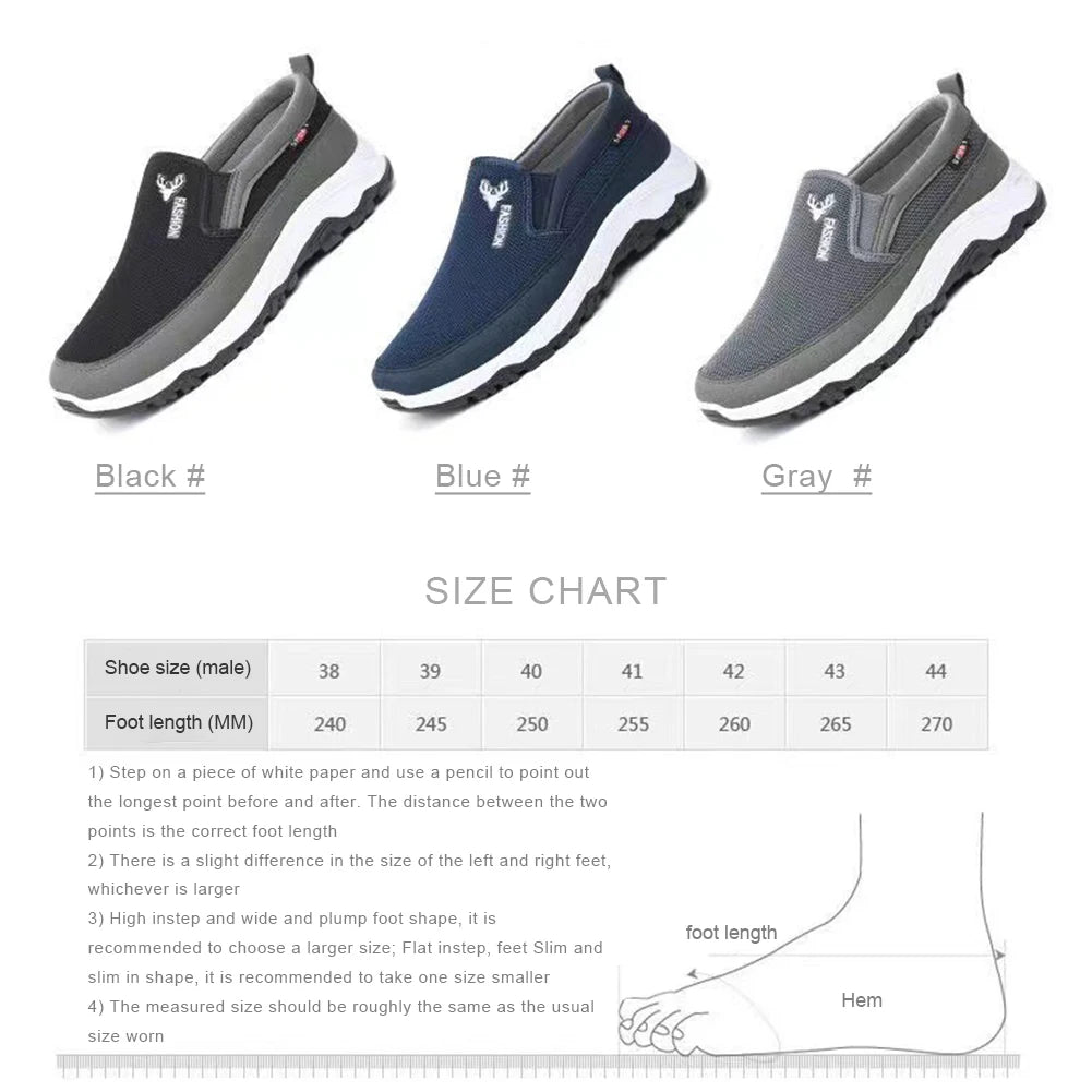 Orthopedic Breathable Slip-On Travel Walking Shoes