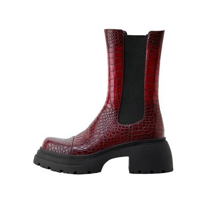 Platform Ankle Boots for Women | Pull On Lug Sole Winter Ready Comfort