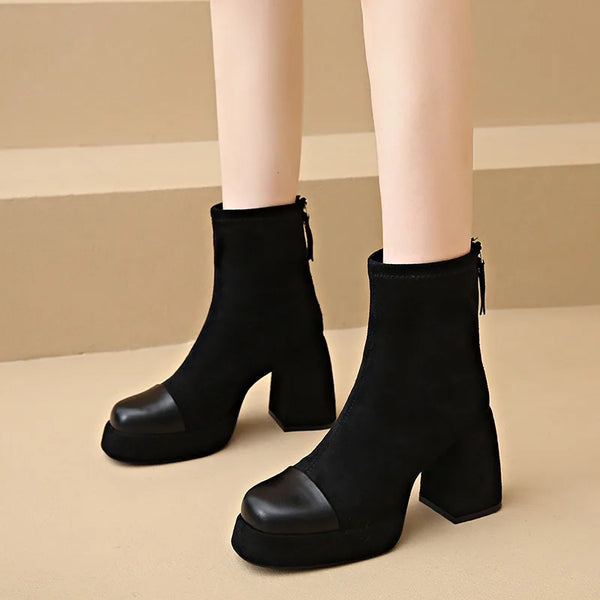 Block Heel Ankle Boots for Women | Side Zip Fall & Winter 2026