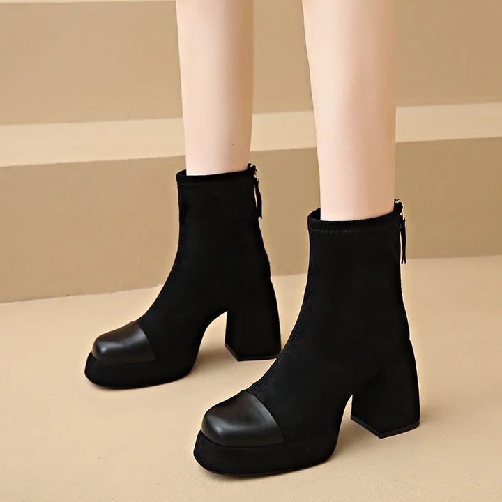 Block Heel Ankle Boots for Women | Side Zip Fall & Winter 2026