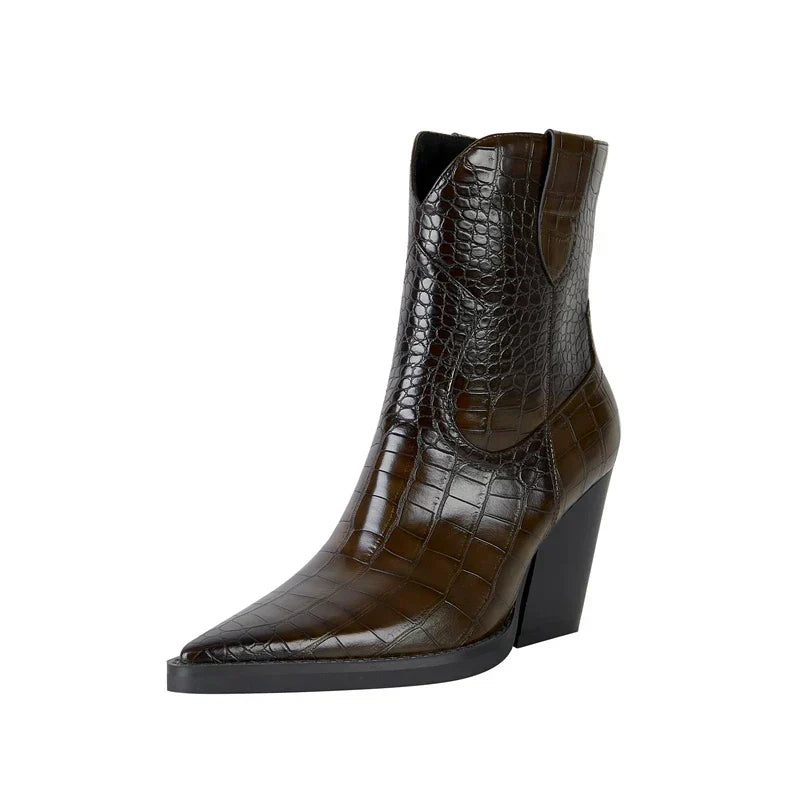 Pointed Toe Ankle Boots for Women | Block Heel Winter Ready Comfort