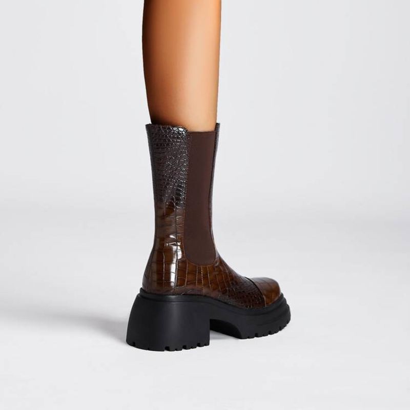 Platform Ankle Boots for Women | Pull On Lug Sole Winter Ready Comfort