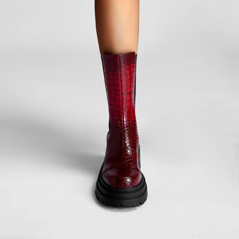 Platform Ankle Boots for Women | Pull On Lug Sole Winter Ready Comfort