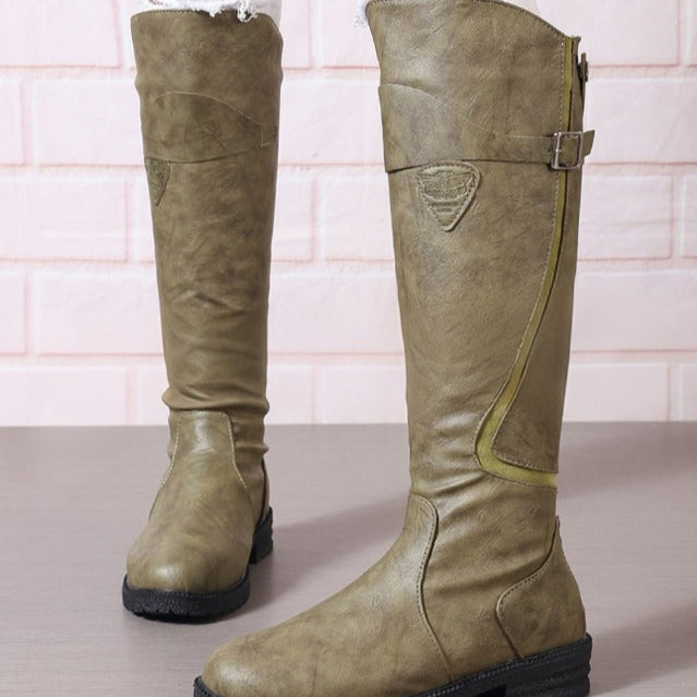 Lug Sole Knee High Boots for Women | Buckle Strap Block Heel Fall & Winter 2026
