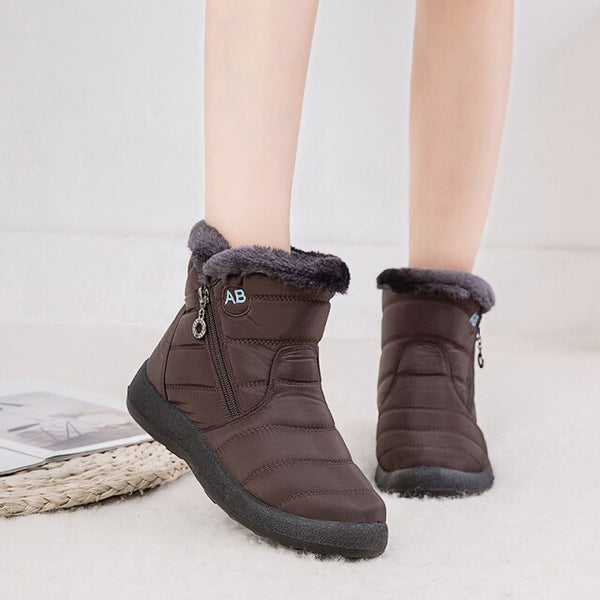 Quilted Ankle Boots for Women | Side Zip Round Toe Warm Winter Style