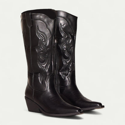 Pointed Toe Winter Boots for Women | Flat Low Heel