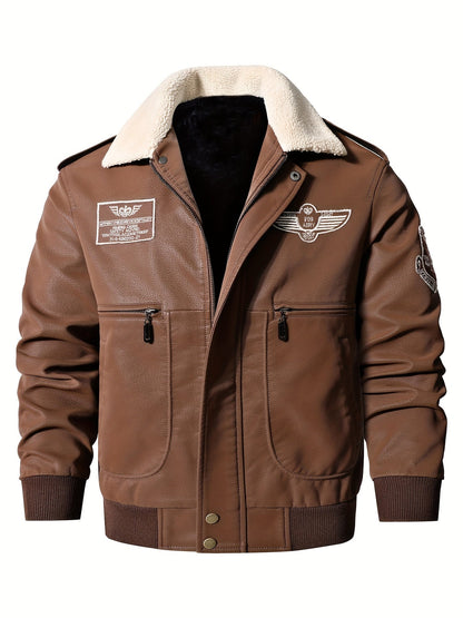 Fleece Lined Bomber Jacket for Men | Ribbed Autumn Layering