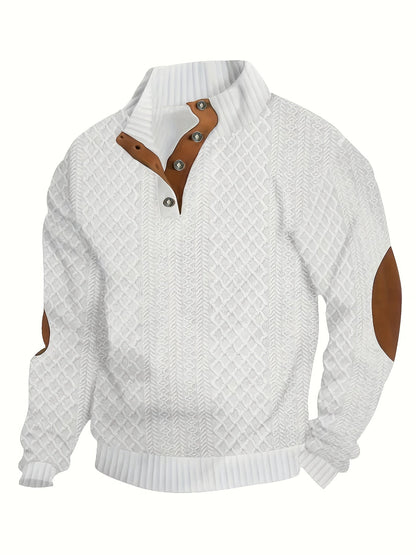Oversized Sweater for Women | Button Front Funnel Neck Cold Weather Ready
