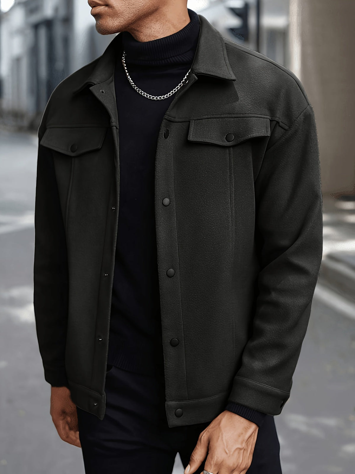 Everyday Winter Jacket for Men | Button Front Autumn Layering