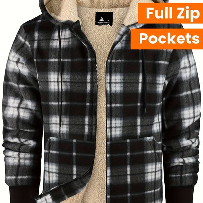 Hooded Winter Jacket for Men | Side Zip Cold Weather Ready