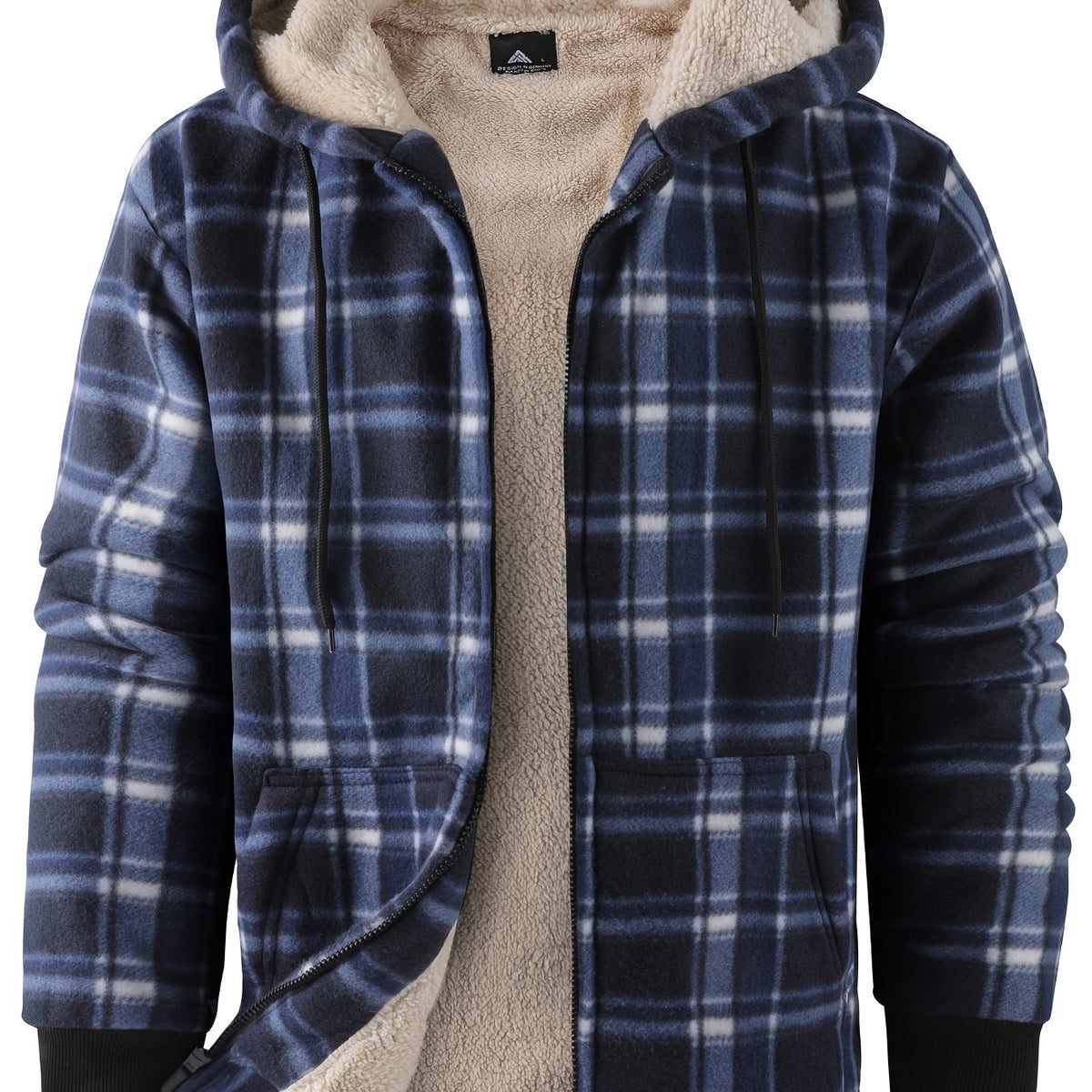 Hooded Winter Jacket for Men | Side Zip Cold Weather Ready