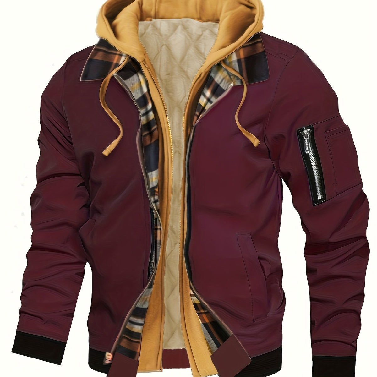Hooded Winter Jacket for Women | Side Zip Ribbed Autumn Layering