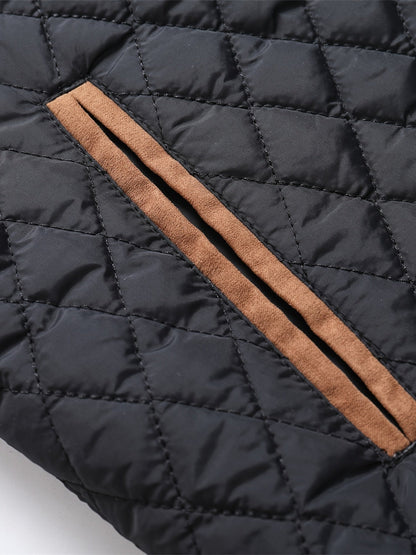 Lightweight Quilted Jacket for Men | Button Front Warm Winter Layer