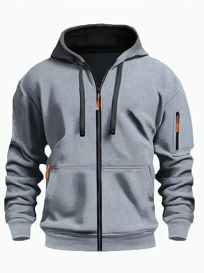 Hooded Hoodie for Women | Drawstring Full Zip Autumn Layering