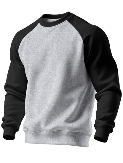 Everyday Sweatshirt for Men | Ribbed Crew Neck Autumn Layering