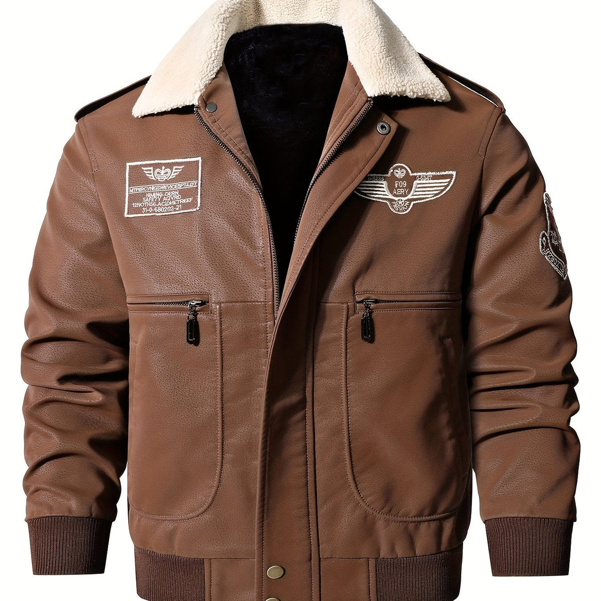 Fleece Lined Bomber Jacket for Men | Ribbed Autumn Layering