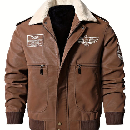 Fleece Lined Bomber Jacket for Men | Ribbed Autumn Layering